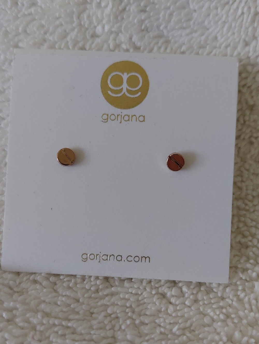 Gorjana Small Circle Stud Earrings - Rose Gold